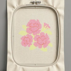 Дизайн машинной вышивки. Роза (Размер 86x80мм). Форматы: DST PES JEF VP3 EXP XXX . Стежков: 9177