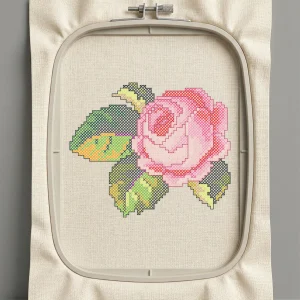 Дизайн машинной вышивки. Роза (Размер 86x72мм). Форматы: DST PES JEF VP3 EXP XXX . Стежков: 12254