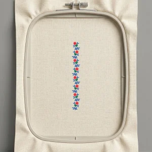 Дизайн машинной вышивки. Роза (Размер 28x231мм). Форматы: DST PES JEF VP3 EXP XXX . Стежков: 6421