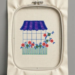 Дизайн машинной вышивки. Роза (Размер 56x54мм). Форматы: DST PES JEF VP3 EXP XXX . Стежков: 3398