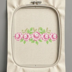 Дизайн машинной вышивки. Роза (Размер 240x100мм). Форматы: DST PES JEF VP3 EXP XXX . Стежков: 28369