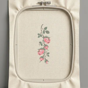 Дизайн машинной вышивки. Роза (Размер 65x195мм). Форматы: DST PES JEF VP3 EXP XXX . Стежков: 13424