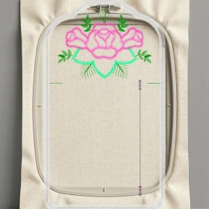 Дизайн машинной вышивки. Роза (Размер 113x198мм). Форматы: DST PES JEF VP3 EXP XXX . Стежков: 8677