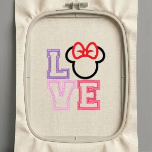 Дизайн машинной вышивки. Любовь (Размер 93x108мм). Форматы: DST PES JEF VP3 EXP XXX . Стежков: 8695