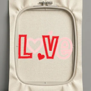 Дизайн машинной вышивки. Любовь (Размер 98x53мм). Форматы: DST PES JEF VP3 EXP XXX . Стежков: 4927