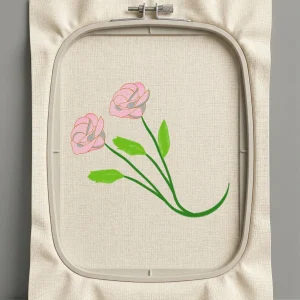 Дизайн машинной вышивки. Роза (Размер 129x110мм). Форматы: DST PES JEF VP3 EXP XXX . Стежков: 6983