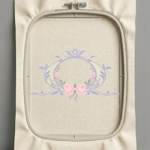 Дизайн машинной вышивки. Роза (Размер 258x151мм). Форматы: DST PES JEF VP3 EXP XXX . Стежков: 25020