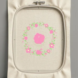 Дизайн машинной вышивки. Роза (Размер 128x126мм). Форматы: DST PES JEF VP3 EXP XXX . Стежков: 15189