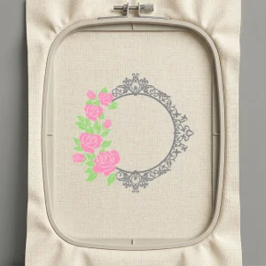 Дизайн машинной вышивки. Роза (Размер 128x126мм). Форматы: DST PES JEF VP3 EXP XXX . Стежков: 18492