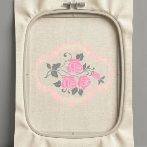 Дизайн машинной вышивки. Роза (Размер 190x158мм). Форматы: DST PES JEF VP3 EXP XXX . Стежков: 31923