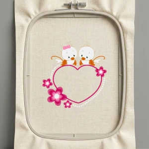 Дизайн машинной вышивки. Любовь (Размер 175x182мм). Форматы: DST PES JEF VP3 EXP XXX . Стежков: 16800