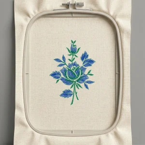 Дизайн машинной вышивки. Роза (Размер 72x101мм). Форматы: DST PES JEF VP3 EXP XXX . Стежков: 3611