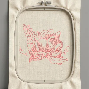 Дизайн машинной вышивки. Роза (Размер 99x79мм). Форматы: DST PES JEF VP3 EXP XXX . Стежков: 4688