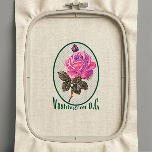 Дизайн машинной вышивки. Роза (Размер 122x179мм). Форматы: DST PES JEF VP3 EXP XXX . Стежков: 43340