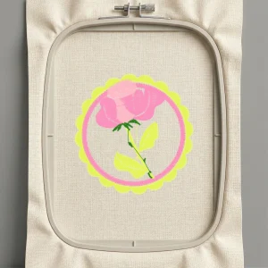 Дизайн машинной вышивки. Роза (Размер 79x80мм). Форматы: DST PES JEF VP3 EXP XXX . Стежков: 7145