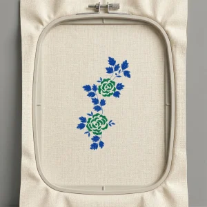 Дизайн машинной вышивки. Роза (Размер 87x150мм). Форматы: DST PES JEF VP3 EXP XXX . Стежков: 8668