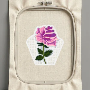 Дизайн машинной вышивки. Роза (Размер 93x99мм). Форматы: DST PES JEF VP3 EXP XXX . Стежков: 27715