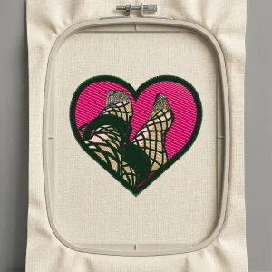 Дизайн машинной вышивки. Любовь (Размер 100x92мм). Форматы: DST PES JEF VP3 EXP XXX . Стежков: 19748