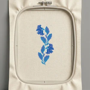 Дизайн машинной вышивки. Роза (Размер 69x154мм). Форматы: DST PES JEF VP3 EXP XXX . Стежков: 9388