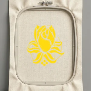 Дизайн машинной вышивки. Роза (Размер 37x41мм). Форматы: DST PES JEF VP3 EXP XXX . Стежков: 2480