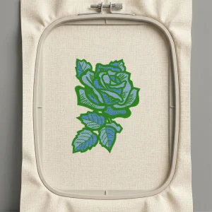 Дизайн машинной вышивки. Роза (Размер 129x178мм). Форматы: DST PES JEF VP3 EXP XXX . Стежков: 44803