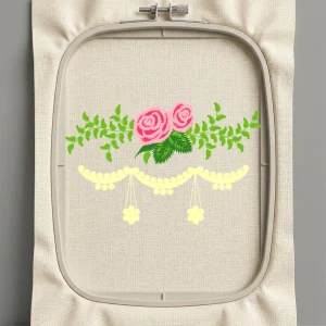 Дизайн машинной вышивки. Роза (Размер 97x61мм). Форматы: DST PES JEF VP3 EXP XXX . Стежков: 8147