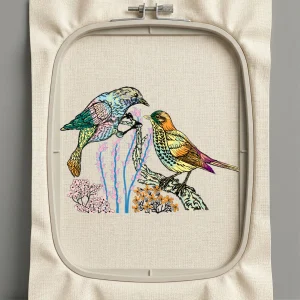 Дизайн машинной вышивки. Птицы (Размер 325x229мм). Форматы: DST PES JEF VP3 EXP XXX . Стежков: 94471