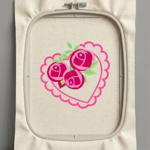 Дизайн машинной вышивки. Роза (Размер 156x150мм). Форматы: DST PES JEF VP3 EXP XXX . Стежков: 26691