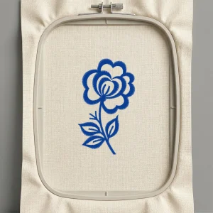 Дизайн машинной вышивки. Роза (Размер 52x87мм). Форматы: DST PES JEF VP3 EXP XXX . Стежков: 4027