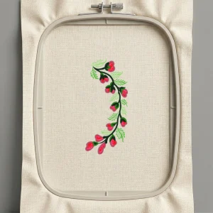 Дизайн машинной вышивки. Роза (Размер 90x200мм). Форматы: DST PES JEF VP3 EXP XXX . Стежков: 19822