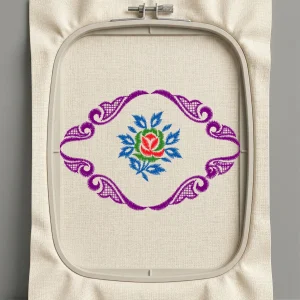 Дизайн машинной вышивки. Роза (Размер 108x72мм). Форматы: DST PES JEF VP3 EXP XXX . Стежков: 5328