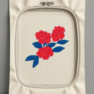 Дизайн машинной вышивки. Роза (Размер 116x110мм). Форматы: DST PES JEF VP3 EXP XXX . Стежков: 15454