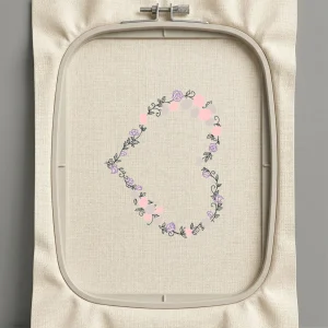 Дизайн машинной вышивки. Роза (Размер 123x152мм). Форматы: DST PES JEF VP3 EXP XXX . Стежков: 16623