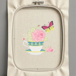 Дизайн машинной вышивки. Роза (Размер 113x121мм). Форматы: DST PES JEF VP3 EXP XXX . Стежков: 17068