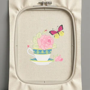 Дизайн машинной вышивки. Роза (Размер 129x137мм). Форматы: DST PES JEF VP3 EXP XXX . Стежков: 19597