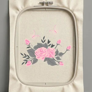 Дизайн машинной вышивки. Роза (Размер 100x81мм). Форматы: DST PES JEF VP3 EXP XXX . Стежков: 12351