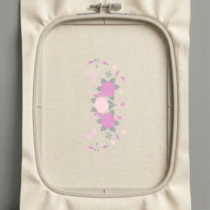 Дизайн машинной вышивки. Роза (Размер 74x170мм). Форматы: DST PES JEF VP3 EXP XXX . Стежков: 12446