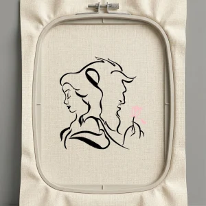 Дизайн машинной вышивки. Роза (Размер 126x135мм). Форматы: DST PES JEF VP3 EXP XXX . Стежков: 10725