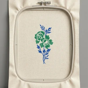 Дизайн машинной вышивки. Роза (Размер 44x92мм). Форматы: DST PES JEF VP3 EXP XXX . Стежков: 2862