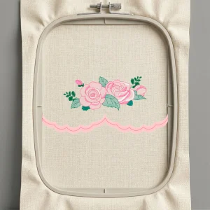 Дизайн машинной вышивки. Роза (Размер 180x82мм). Форматы: DST PES JEF VP3 EXP XXX . Стежков: 11630