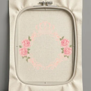 Дизайн машинной вышивки. Роза (Размер 138x125мм). Форматы: DST PES JEF VP3 EXP XXX . Стежков: 20437