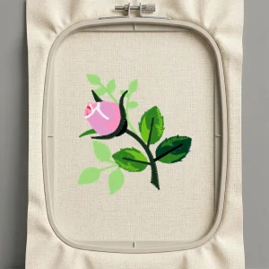 Дизайн машинной вышивки. Роза (Размер 57x60мм). Форматы: DST PES JEF VP3 EXP XXX . Стежков: 6349