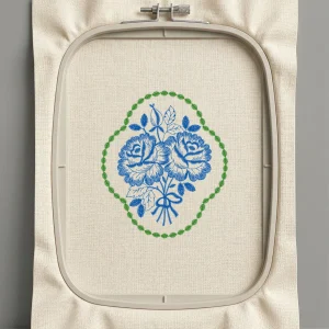 Дизайн машинной вышивки. Роза (Размер 116x136мм). Форматы: DST PES JEF VP3 EXP XXX . Стежков: 8671