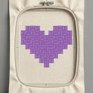 Дизайн машинной вышивки. Любовь (Размер 40x33мм). Форматы: DST PES JEF VP3 EXP XXX . Стежков: 2105