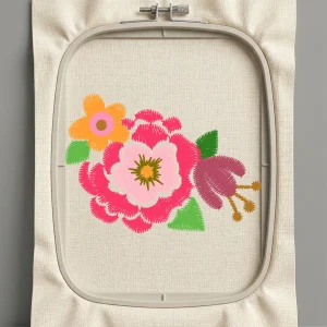 Дизайн машинной вышивки. Роза (Размер 47x33мм). Форматы: DST PES JEF VP3 EXP XXX . Стежков: 2874