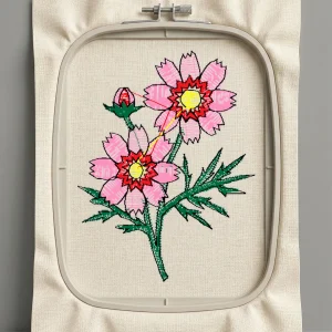 Дизайн машинной вышивки. Роза (Размер 31x40мм). Форматы: DST PES JEF VP3 EXP XXX . Стежков: 2752