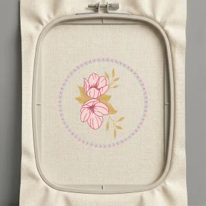 Дизайн машинной вышивки. Роза (Размер 80x80мм). Форматы: DST PES JEF VP3 EXP XXX . Стежков: 6075