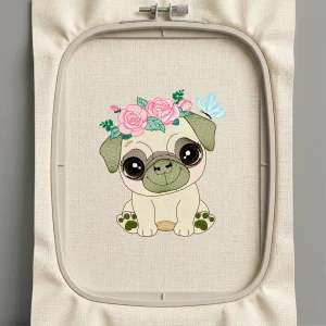 Дизайн машинной вышивки. Роза (Размер 86x99мм). Форматы: DST PES JEF VP3 EXP XXX . Стежков: 14310