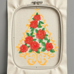 Дизайн машинной вышивки. Роза (Размер 122x160мм). Форматы: DST PES JEF VP3 EXP XXX . Стежков: 41381