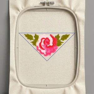 Дизайн машинной вышивки. Роза (Размер 77x38мм). Форматы: DST PES JEF VP3 EXP XXX . Стежков: 2402